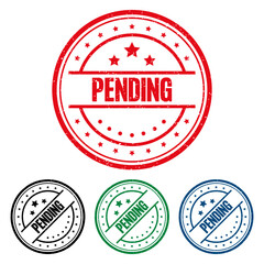 PENDING Rubber Stamp. vector illustration.