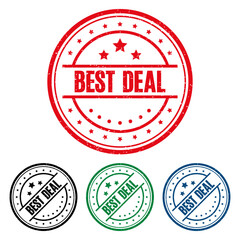BEST DEAL Rubber Stamp. vector illustration.