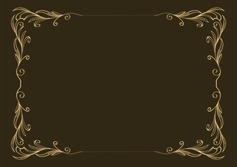 Decorative frame and border vector. vintage frame for photo with ornamental shape