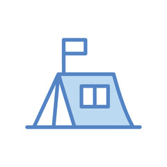 Camping icon isolate white background vector stock illustration