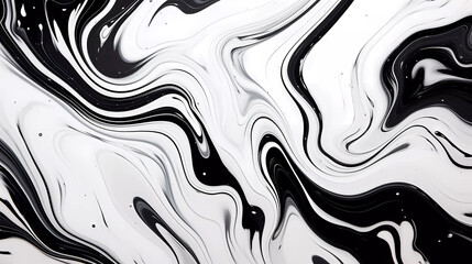 Marble art painting white, gray, and black abstract liquid painting patterns. Marbling wallpaper or poster design with natural luxury swirls style.