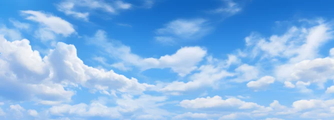 Crédence de cuisine en verre imprimé Panoramique Blue sky and white clouds