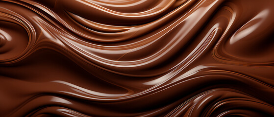 Melted Chocolate Swirl Texture Background