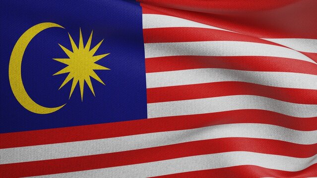 Malaysia flag 3D texture wave