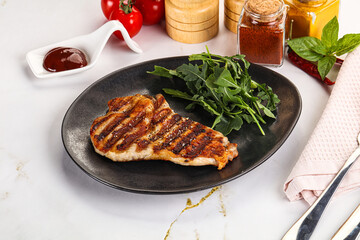 Delicous grilled pork meat steak