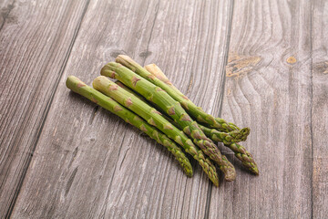 Raw ripe green fresh asparagus