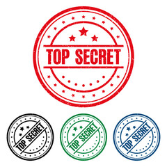 TOP SECRET Rubber Stamp. vector illustration.