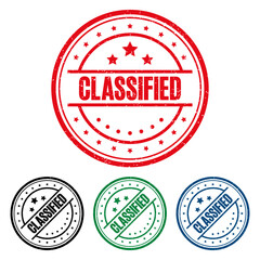 CLASSIFIED Rubber Stamp. vector illustration.