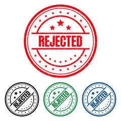 REJECTED Rubber Stamp. vector illustration.