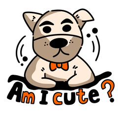 cute dog sticker