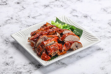 Asian cuisine - roasted duck with skin