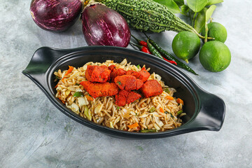 Stir fried rice with pork