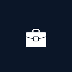 Business briefcase icon. Simple illustration of business briefcase icon isolated on black background