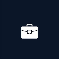 Business briefcase icon. Simple illustration of business briefcase icon isolated on black background