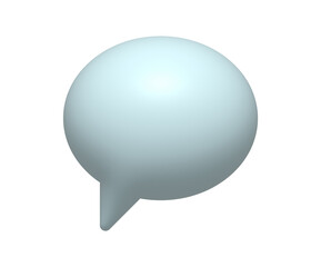 3d chat message bubble minimal icon. 3d illustration