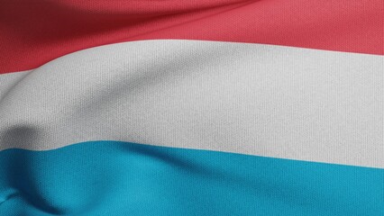Luxembourg flag 3D wave texture