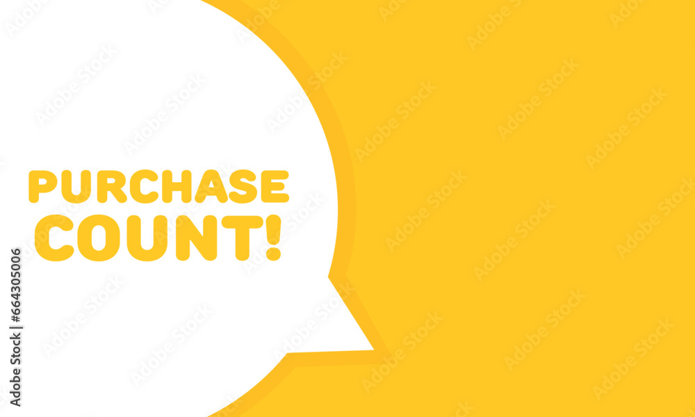 Aufkleber purchase count bubble. flat, yellow, purchase count bubble. vector icon
