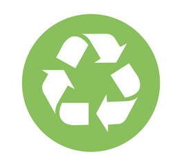 Grünes Recycling Symbol Logo - Vector