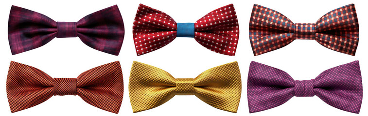 Set of stylish bow ties cut out