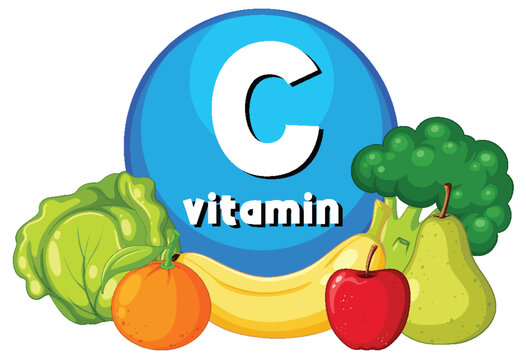 Educational Group of Foods Containing Vitamin C