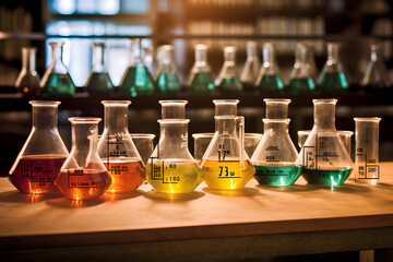 glassware with liquid