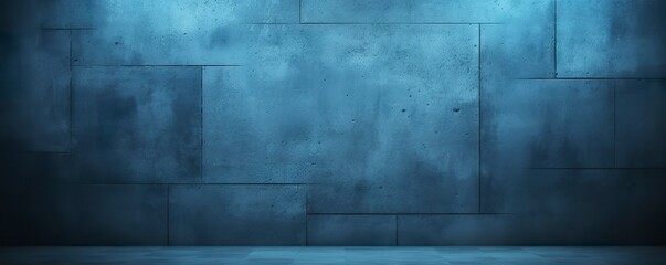 dark and blue concreate and cement wall to present product and background. - obrazy, fototapety, plakaty