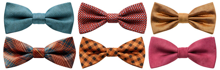 Set of stylish bow ties cut out