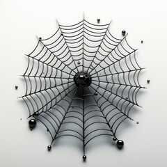 Fototapeta premium Cobweb Cartoon 3D , Cartoon 3D, Isolated On White Background, Hd Illustration