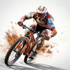 Cycling  Cartoon 3D, Cartoon 3D, Isolated On White Background, Hd Illustration