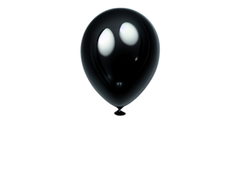 3d black balloon