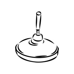 bavarian curling sport, vector sketch . Vector element of winter ice sports.