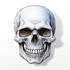 Skull Shaped Coasters, Cartoon 3D, Isolated On White Background, Hd Illustration