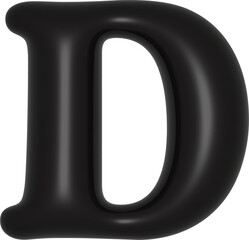 BLACK 3D letters