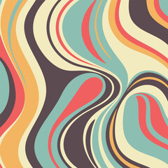 Abstract background with a retro styled swirl pattern