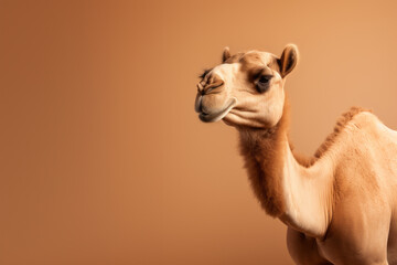 Camel on a brown background