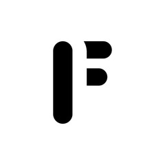 The monogram is the letter O and F. Elegant and outline.