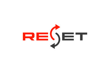 vector is the word "RESET". elegant and outline