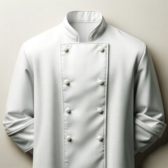 The crisp white fabric of the chef coat hung perfectly on the wall, its sleeves neatly pressed and collar expertly buttoned, a symbol of the wearer's passion for culinary art and dedication to their 