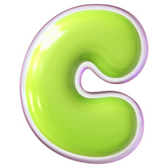 Green Letter C Font Bubble