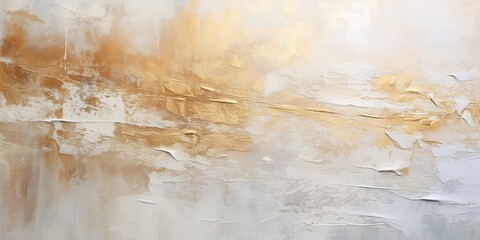 AI Generated. AI Generative. Soft golden beige color abstract watercolor ink drawing painting decorative background. Luxury fashion template backdrop