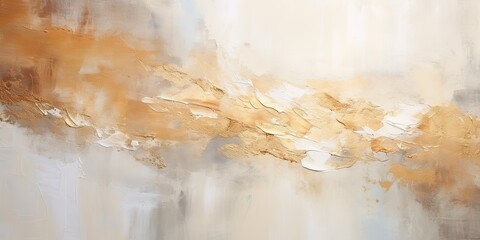 AI Generated. AI Generative. Soft golden beige color abstract watercolor ink drawing painting decorative background. Graphic Art