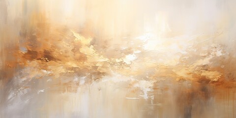 AI Generated. AI Generative. Soft golden beige color abstract watercolor ink drawing painting decorative background. Luxury fashion template backdrop