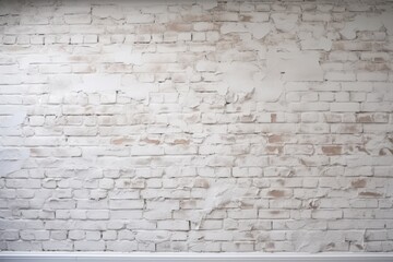 brick wall half covered with white paint