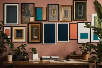 interior of a house with wall mockup.