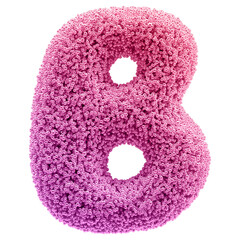 Pink Letter B Font Bead