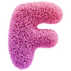 Pink Letter E Font Bead