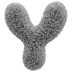 Silver Letter X Font Bead