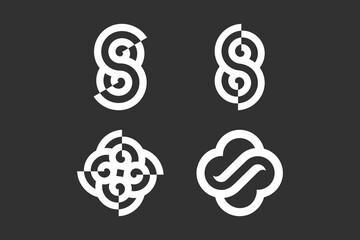 The logo is a monogram of the letter S and the number 8, G spiral. Elegant and unique.