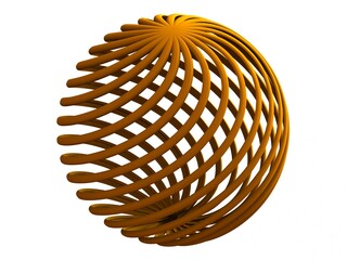 Wireframe Shape Geometric Twisted Sphere 3D print model