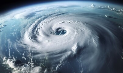 Super Typhoon, tropical storm, cyclone, tornado, over ocean. Weather background. - obrazy, fototapety, plakaty